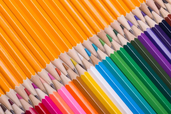 Barevné tužky pozadí. detail barevné tužky — Stock fotografie