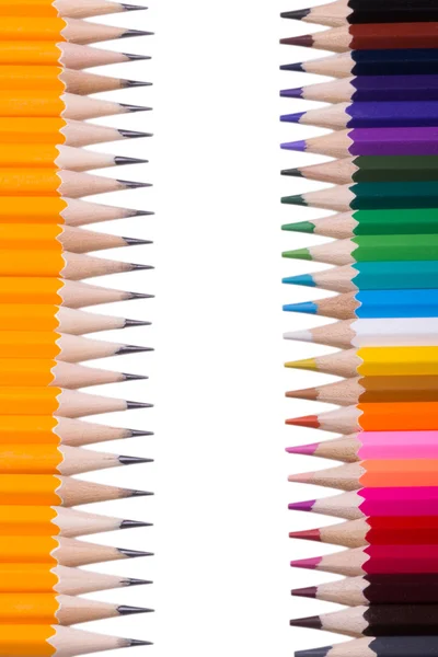 Barevné tužky pozadí. detail barevné tužky — Stock fotografie
