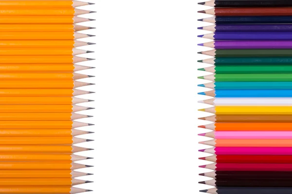Farbstifte Hintergrund. Nahaufnahme der Bleistiftfarbe — Stockfoto
