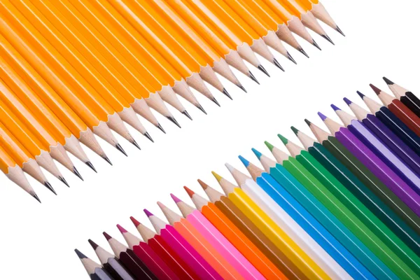 Farbstifte Hintergrund. Nahaufnahme der Bleistiftfarbe — Stockfoto