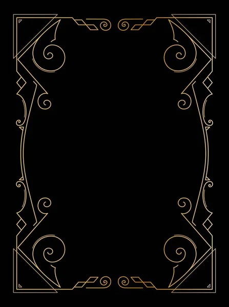 Set van Art deco randen en frames. Vectorillustratie. — Stockvector