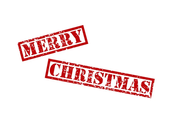 Grunge razítko s textem Veselé Vánoce napsané uvnitř známky. Vánoční vektorové známky na bílém pozadí — Stockový vektor