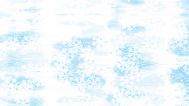 Kış mavisi arka plan ve kar taneleri. Vektör İllüstrasyonu. Mutlu Noeller ve mutlu yıllar tebrik kartı tasarımı. Mavi arka planda beyaz kar var..