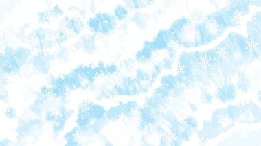 Kış mavisi arka plan ve kar taneleri. Vektör İllüstrasyonu. Mutlu Noeller ve mutlu yıllar tebrik kartı tasarımı. Mavi arka planda beyaz kar var..