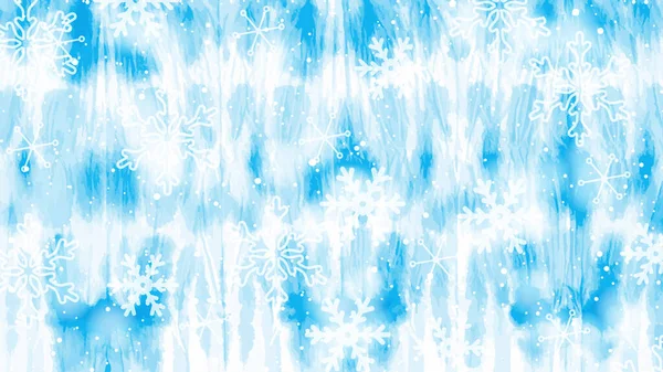 Inverno sfondo blu con fiocchi di neve. Illustrazione vettoriale. Buon Natale e felice anno nuovo disegno biglietto di auguri con neve bianca su sfondo blu. — Vettoriale Stock