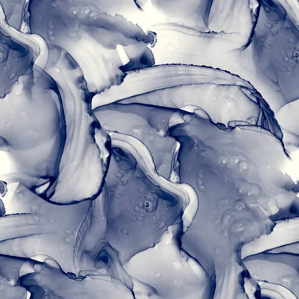 Alcohol ink indigo seamless background. Alcohol