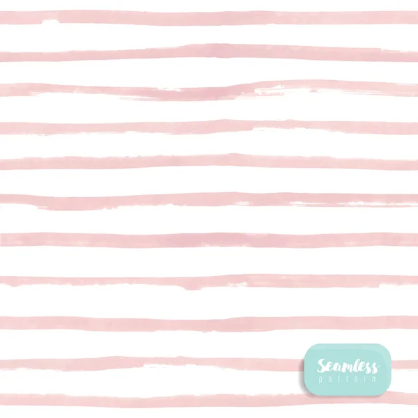 Seamless vector background with hand drawn watercolor stripes — Stock Vector