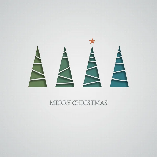 Árbol de Navidad de papel creativo. — Vector de stock