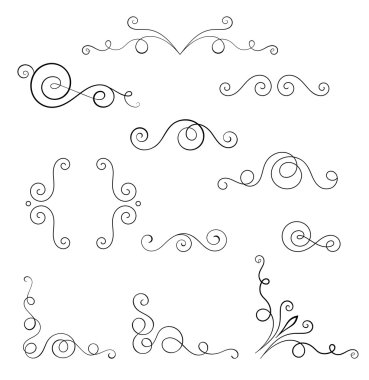 Girdap öğeleri tasarım kümesi.