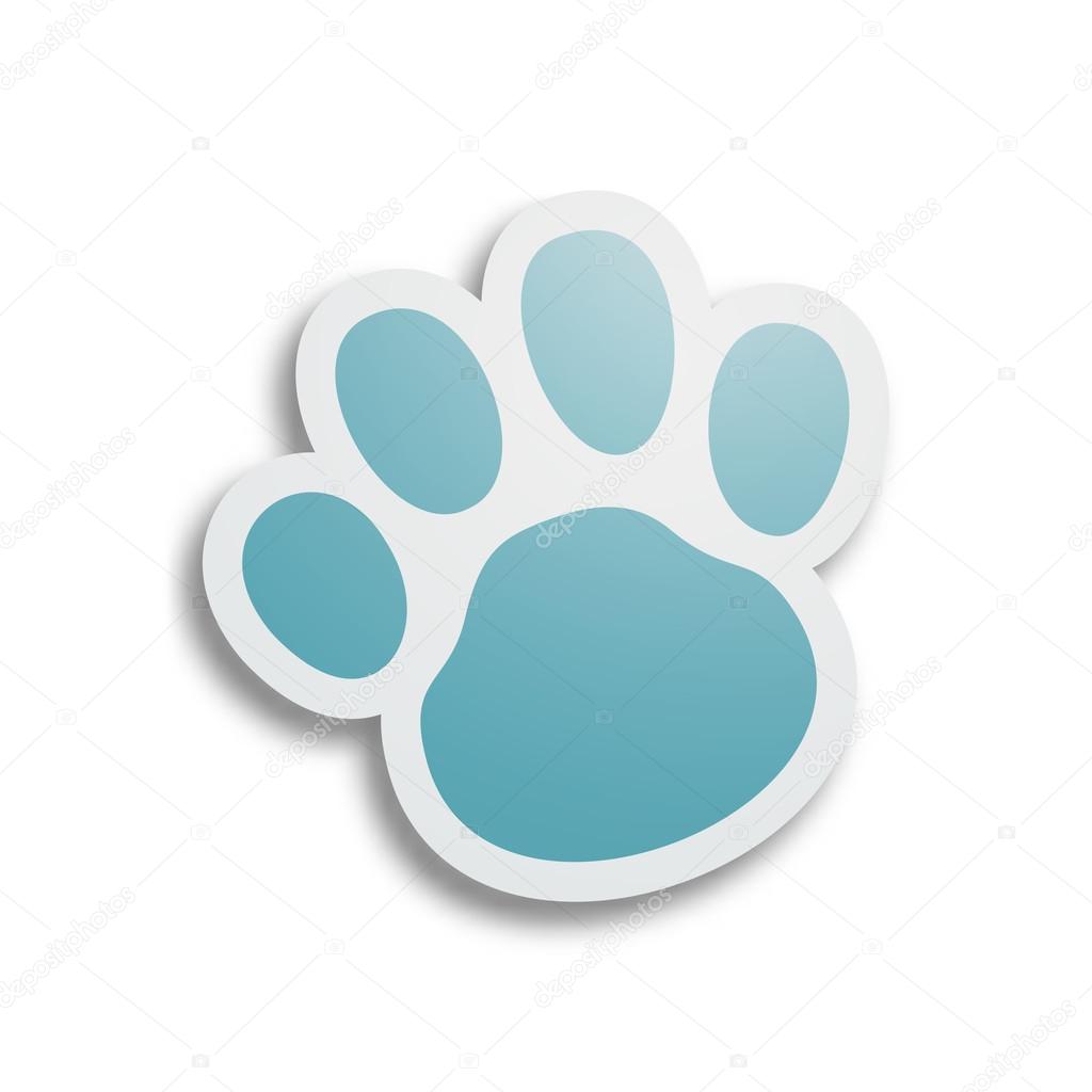 Blue dog paw.