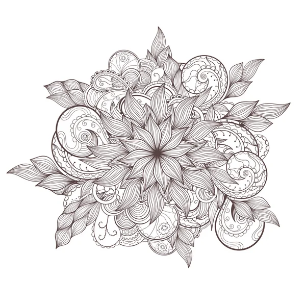 Compoziția cercului floral vector . — Vector de stoc