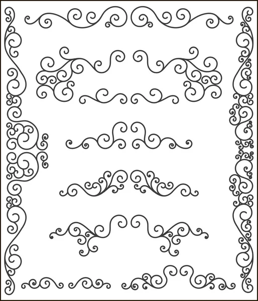 Conjunto de elementos decorativos. — Vector de stock