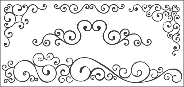 Conjunto de elementos decorativos. — Vector de stock