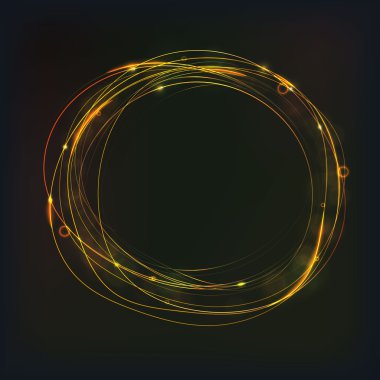 Soyut neon vektör çerçeve.