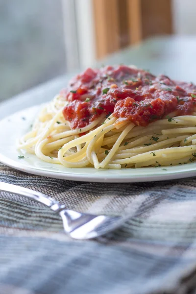 Molho de tomate de espaguete — Fotografia de Stock
