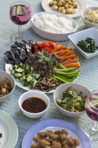 Kore Bibimbap akşam yemeği — Stok fotoğraf