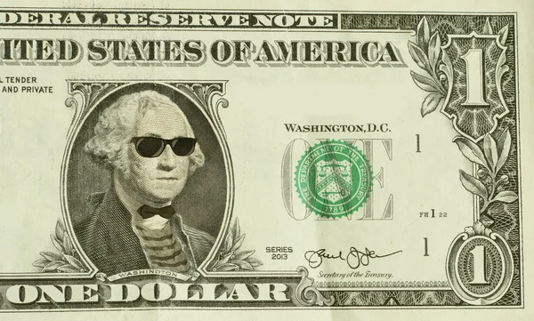 Hipster Nerd George Washington — Zdjęcie stockowe