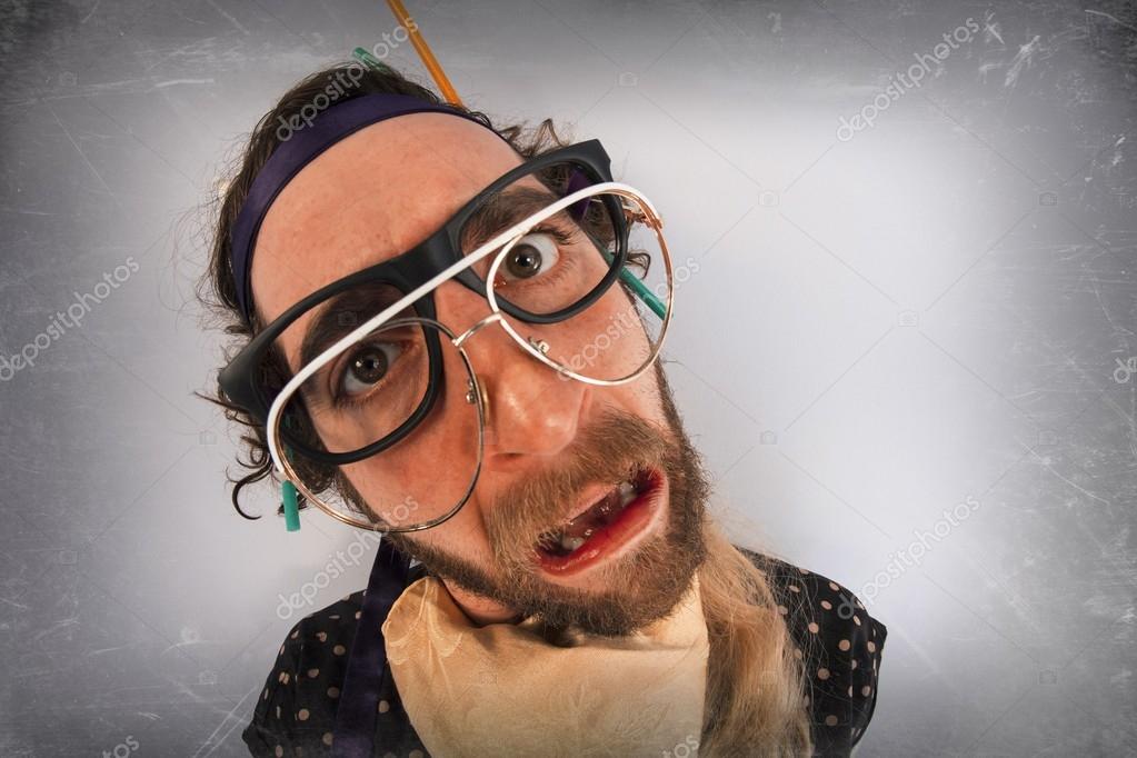 Bearded Crazy Person Lunatic Stock Photo By Ezumeimages 101178674