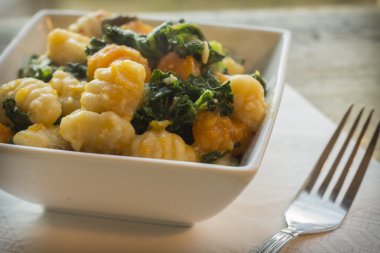 Gnocchi Squash Kale clipart