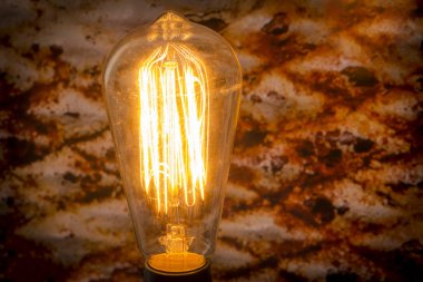 Edison ampulü paslı Metal