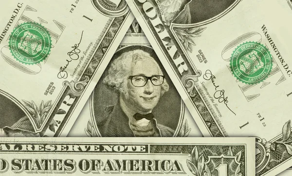 Hipster nörd George Washington — Stockfoto