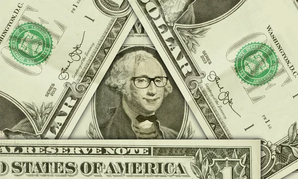 Hipster Nerd George Washington — Stock Photo, Image