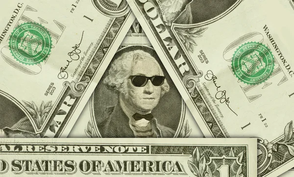 Hipster Nerd George Washington — Stockfoto