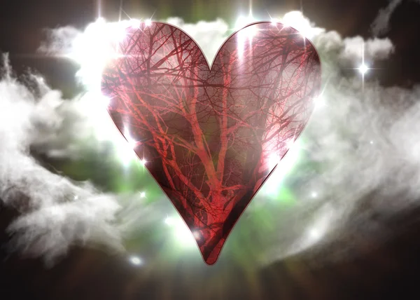 Kalp sembol kan damarları — Stok fotoğraf