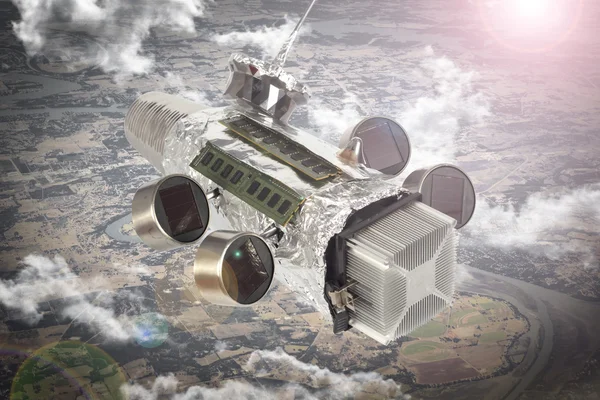 Homemade Spaceship Satellite — Stock Photo, Image
