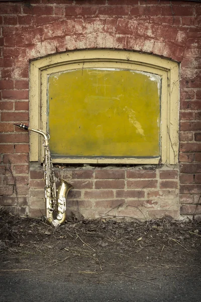 Jazz Saxophone Grunge — Stock Photo, Image