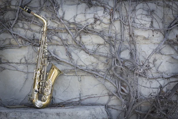 Grunge de saxofón de jazz — Foto de Stock