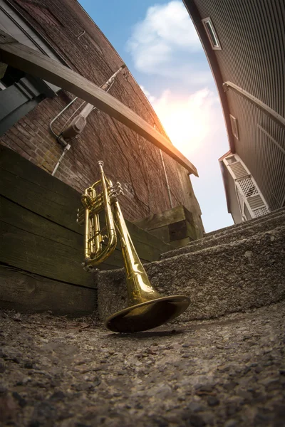 Trumpeta ulici Jazz — Stock fotografie