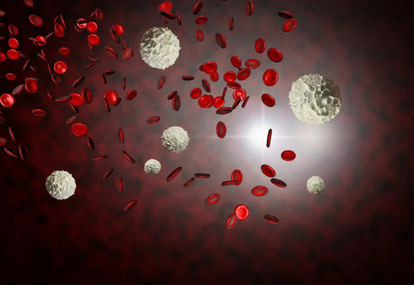 赤と白の血液細胞 — ストック写真