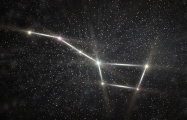 Φωτός στον αστερισμό Μεγάλη Άρκτος 3d απεικόνιση — Φωτογραφία Αρχείου