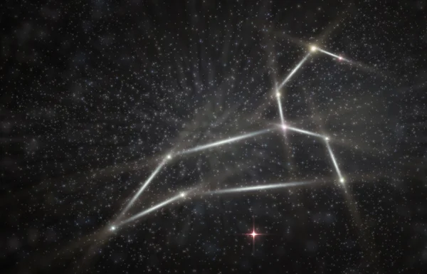 Ilustração de Leo Constellation 3D — Fotografia de Stock