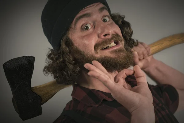 Lumberjack okej tecken — Stockfoto