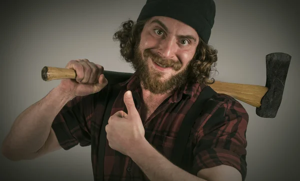 Lumberjack Bine Semn — Fotografie, imagine de stoc