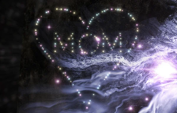 Mamá Corazón Estrellas Ilustración 3D —  Fotos de Stock