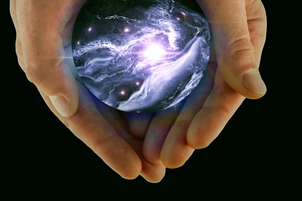 Ilustración 3D Crystal Ball Universe —  Fotos de Stock