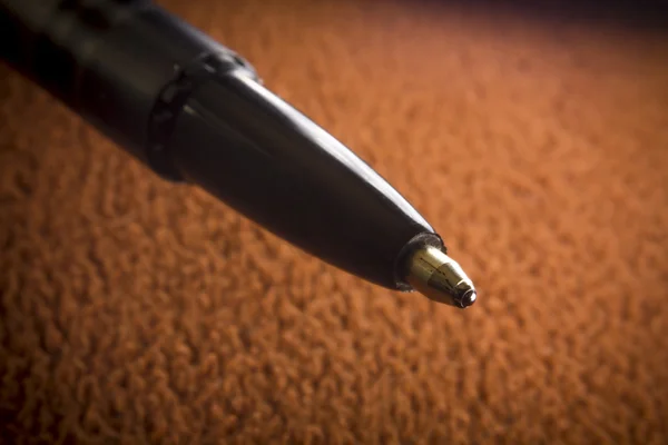 Макро-шариковая ручка — стоковое фото