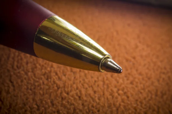 Макро-шариковая ручка — стоковое фото