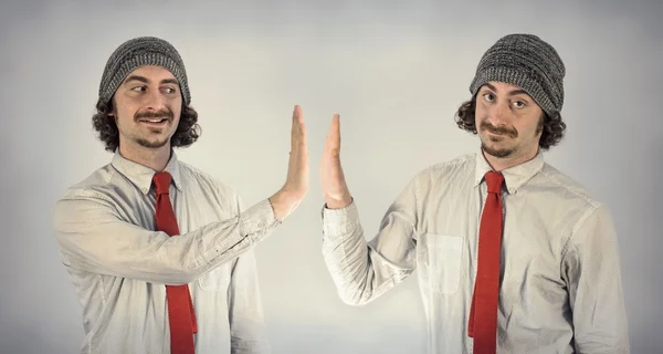 Twins Men Beards — Stock Photo, Image