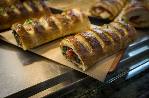 Vegetable Cheese Stromboli — Stock Photo, Image