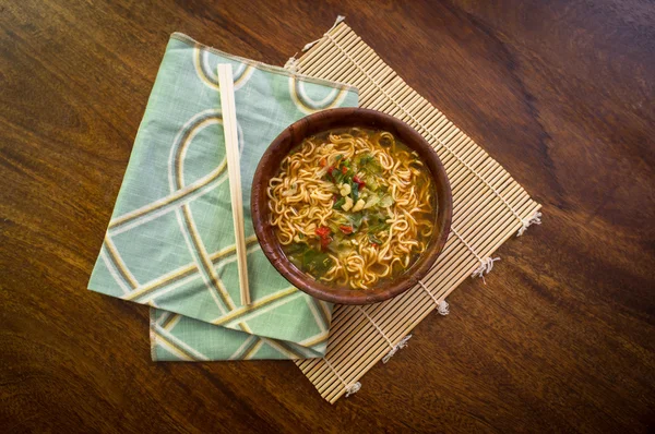 Spicy Ramen Noodle Soup — Stock Photo, Image