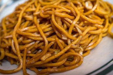 Sebze düz Lo Mein