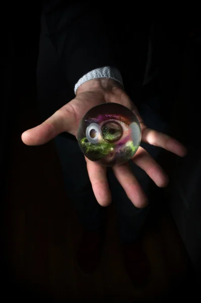 水晶球第三只眼 — 图库照片