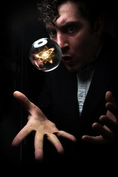 Crystal Ball Atom — Stock Photo, Image