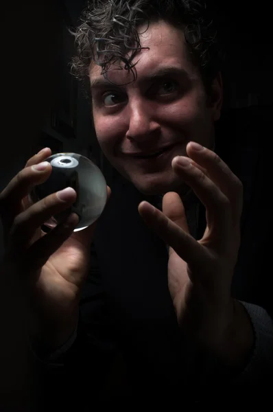 Crystal Ball Hand — Stock Photo, Image