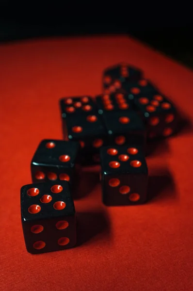 Black Red Dice Gambling Addiction Concept — Stock Photo, Image