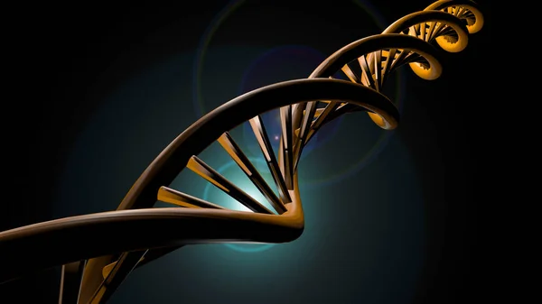 Abstract DNA strand double helix genetics 3D illustration